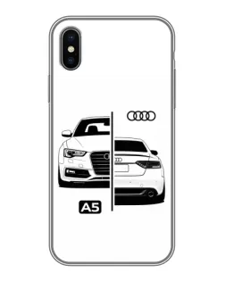 Чохол для iPhone X з картинкою «Audi — контрастний дизайн»