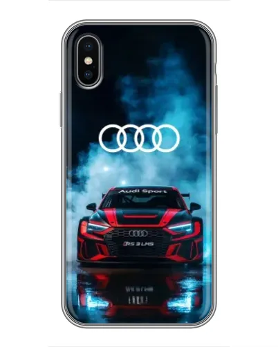 Чохол для iPhone X з картинкою «Audi Sport — неон»