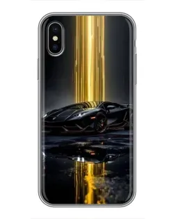 Чохол для iPhone X з картинкою «Нічний Lamborghini драйв»