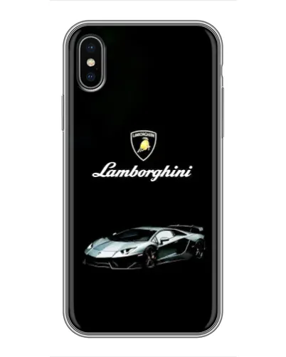 Чохол для iPhone X з картинкою «Логотип Lamborghini класика»