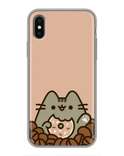 Чохол для iPhone X з картинкою «Кавовий Пушин»