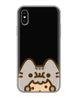 Чохол для iPhone X з картинкою «Пушин на чорному»