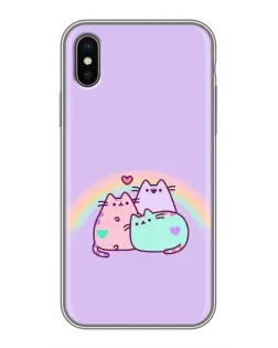 Чохол для iPhone X з картинкою «Веселкові Пушини»