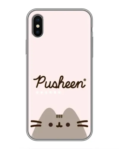 Чохол для iPhone X з картинкою «Pusheen логотип»