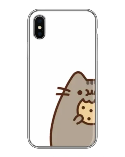 Чохол для iPhone X з картинкою «Пушин з печивом»