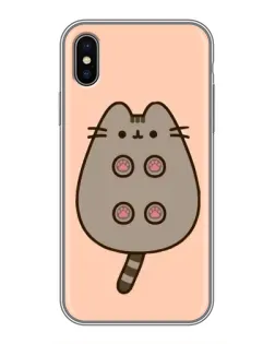 Чохол для iPhone X з картинкою «Пушин пузиком догори»