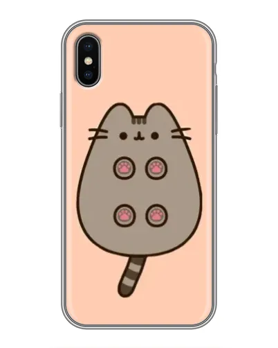 Чохол для iPhone X з картинкою «Пушин пузиком догори»