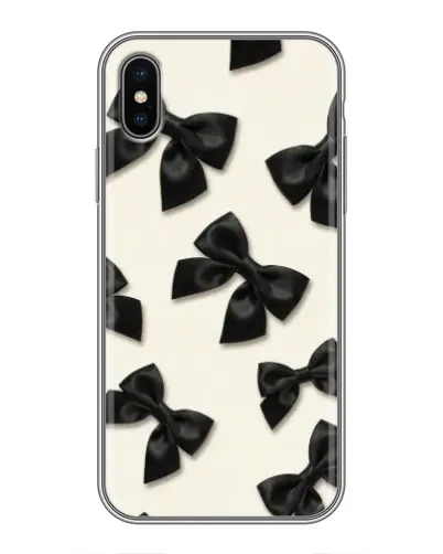 Чохол для iPhone X з картинкою «Чорні бантики» Чохол для iPhone X з картинкою «Чорні бантики»