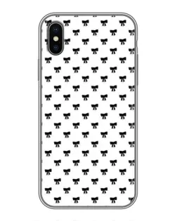 Чохол для iPhone X з картинкою «Міні-бантики»