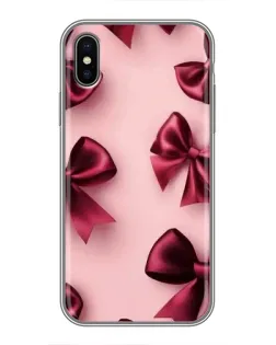 Чохол для iPhone X з картинкою «Бордовий атлас»
