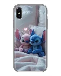 Чехол для iPhone X с картинкой «Плюшевые Стич Ангел»