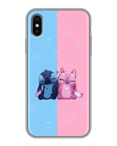 Чехол для iPhone X с картинкой «Stitch и Angel Love» Чехол для iPhone X с картинкой «Stitch и Angel Love»