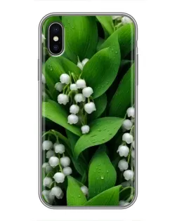 Чохол для iPhone X з картинкою «Конвалії в зелені»