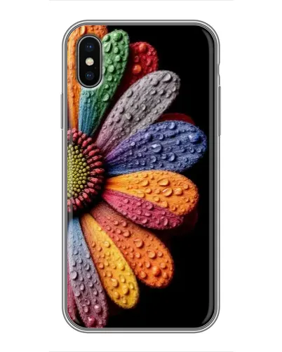 Чохол для iPhone X з картинкою «Райдужна квітка»