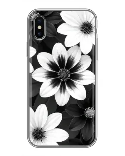 Чохол для iPhone X з картинкою «Монохромні айстри»