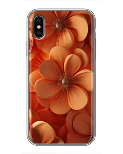 Чохол для iPhone X з картинкою «Помаранчева макро квітка»
