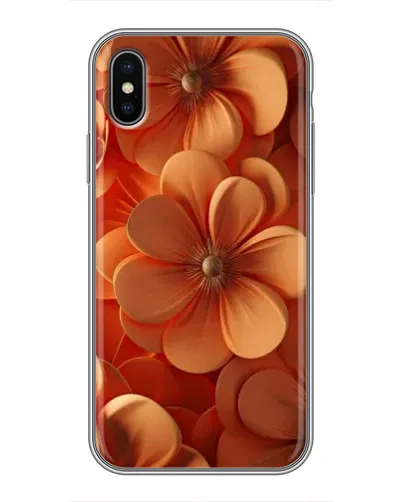 Чохол для iPhone X з картинкою «Помаранчева макро квітка»