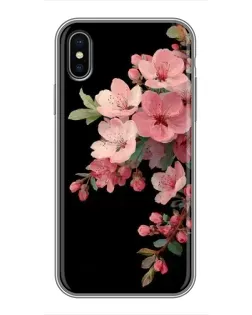 Чохол для iPhone X з картинкою «Рожева гілка сакури»