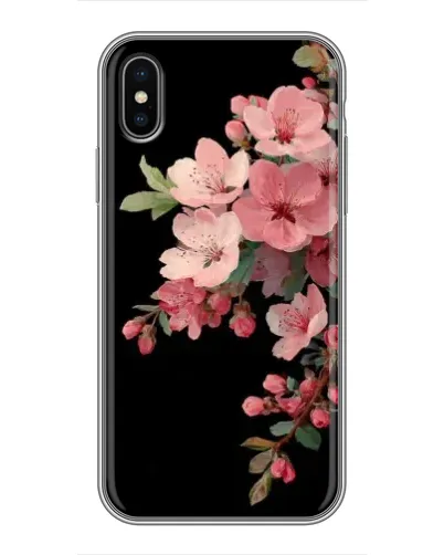 Чохол для iPhone X з картинкою «Рожева гілка сакури»