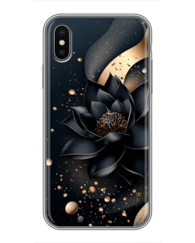 Чохол для iPhone X з картинкою «Чорний лотос»