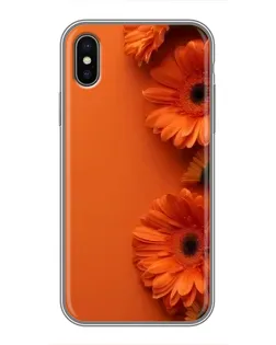 Чохол для iPhone X з картинкою «Помаранчеві гербери»