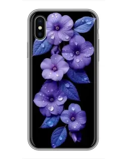 Чохол для iPhone X з картинкою «Фіолетові квіти з росою» Чохол для iPhone X з картинкою «Фіолетові квіти з росою»