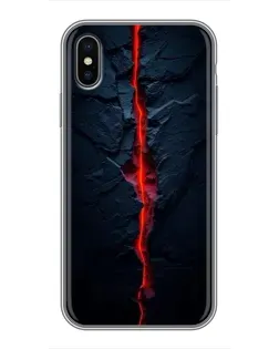 Чохол для iPhone X з картинкою «Червона лавова тріщина»