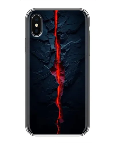 Чохол для iPhone X з картинкою «Червона лавова тріщина»