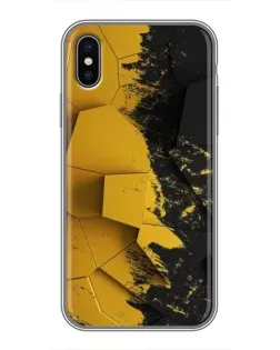 Чохол для iPhone X з картинкою «Золоті уламки геометрії»