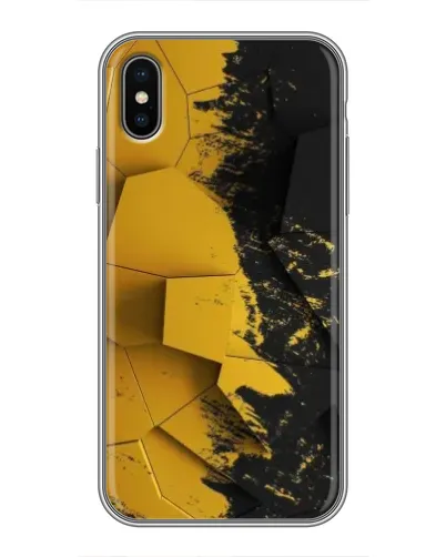 Чохол для iPhone X з картинкою «Золоті уламки геометрії»