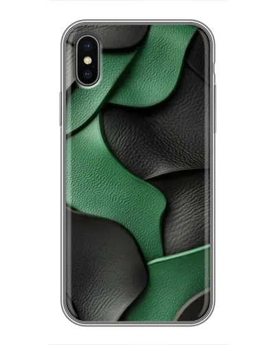 Чохол для iPhone X з картинкою «Зелені шкіряні хвилі»