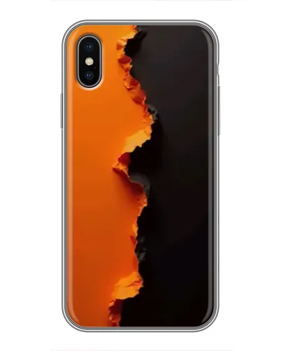 Чохол для iPhone X з картинкою «Помаранчевий розлом»