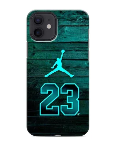 Чехол для iPhone 12 mini с картинкой «Jordan Cyan 23»