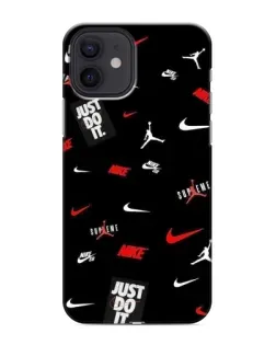 Чехол для iPhone 12 mini с картинкой «Nike Mix Pattern»