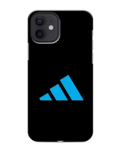 Чехол для iPhone 12 mini с картинкой «Adidas Cyan Logo»