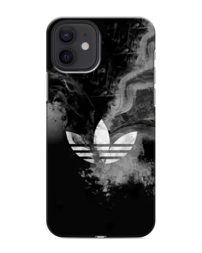 Чехол для iPhone 12 mini с картинкой «Абстрактный дым Adidas»