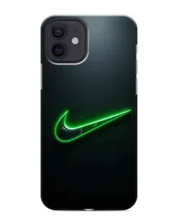 Чохол для iPhone 12 mini з картинкою «Неоновий контур Nike»