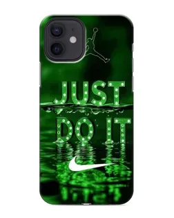 Чехол для iPhone 12 mini с картинкой «Зеленый неоновый Nike»