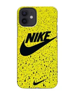 Чехол для iPhone 12 mini с картинкой «Желтый текстурный Nike»