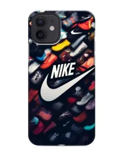 Чехол для iPhone 12 mini с картинкой «Коллекция кроссовок Nike»