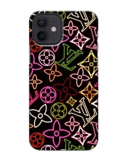 Чохол для iPhone 12 mini з картинкою «Неоновий мікс Nike»