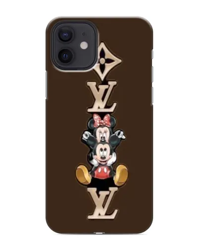 Чехол для iPhone 12 mini с картинкой «LV и Микки Маус»