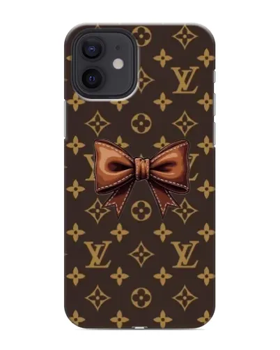 Чехол для iPhone 12 mini с картинкой «LV с бантом»