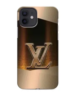 Чехол для iPhone 12 mini с картинкой «LV — золотое сияние»