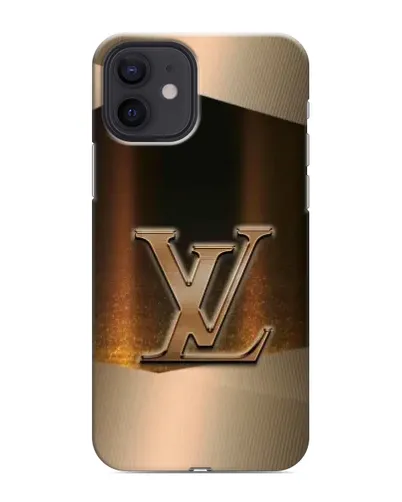 Чехол для iPhone 12 mini с картинкой «LV — золотое сияние»