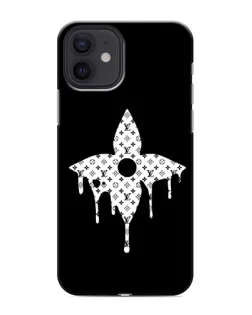 Чехол для iPhone 12 mini с картинкой «Цветочная монограмма»