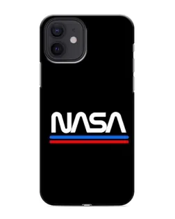 Чехол для iPhone 12 mini с картинкой «NASA — классика Red Blue» Чехол для iPhone 12 mini с картинкой «NASA — классика Red Blue»