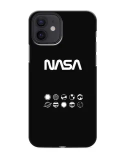 Чехол для iPhone 12 mini с картинкой «NASA — технический принт»