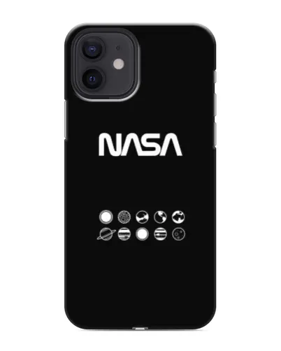 Чехол для iPhone 12 mini с картинкой «NASA — технический принт»