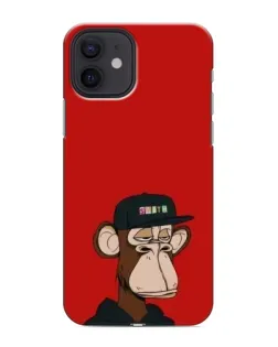 Чехол для iPhone 12 mini с картинкой «Bored Ape — красный фон» Чехол для iPhone 12 mini с картинкой «Bored Ape — красный фон»